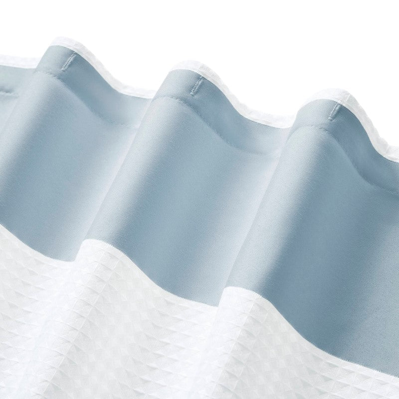 Madison Park - Spa Waffle Shower Curtain - Blue - Quahog Bay Bedding