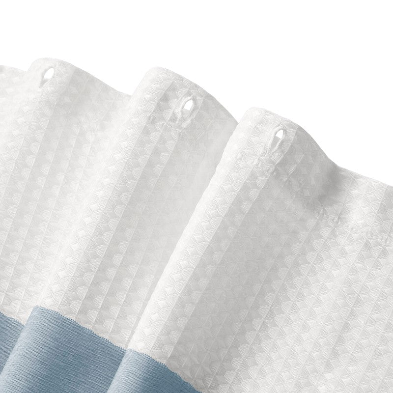 Madison Park - Spa Waffle Shower Curtain - Blue - Quahog Bay Bedding