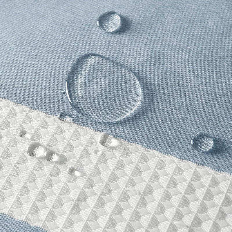 Madison Park - Spa Waffle Shower Curtain - Blue - Quahog Bay Bedding