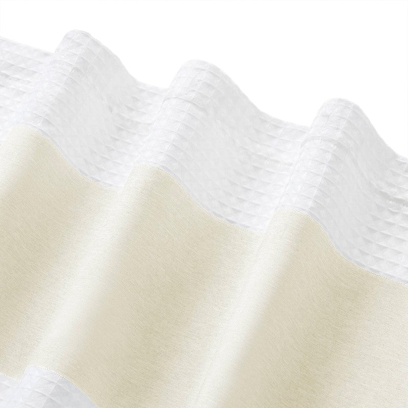 Madison Park - Spa Waffle Shower Curtain - Cream - Quahog Bay Bedding