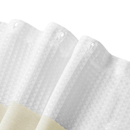Madison Park - Spa Waffle Shower Curtain - Cream - Quahog Bay Bedding
