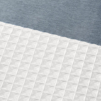 Madison Park - Spa Waffle Shower Curtain - Dark Blue - Quahog Bay Bedding