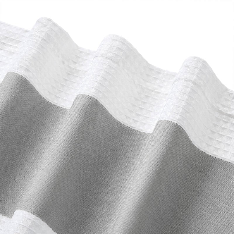 Madison Park - Spa Waffle Shower Curtain - Grey - Quahog Bay Bedding