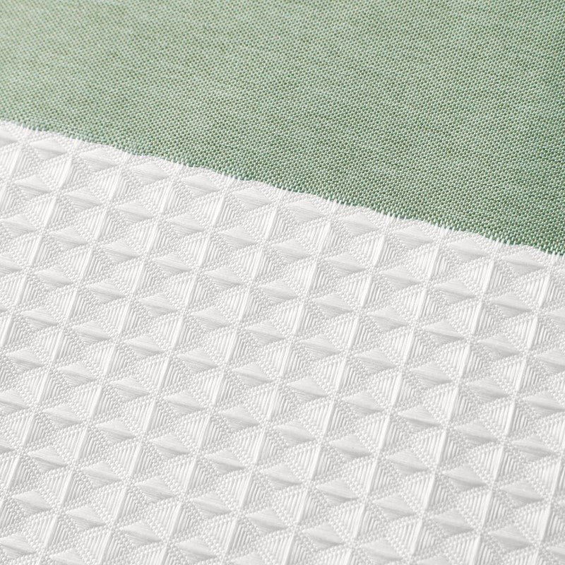 Madison Park - Spa Waffle Shower Curtain - Sage Green - Quahog Bay Bedding