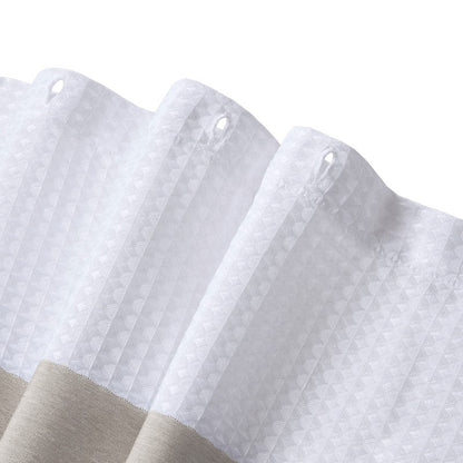 Madison Park - Spa Waffle Shower Curtain - Taupe - Quahog Bay Bedding