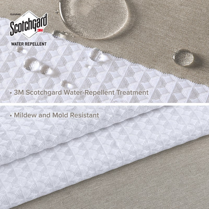 Madison Park - Spa Waffle Shower Curtain - Taupe - Quahog Bay Bedding