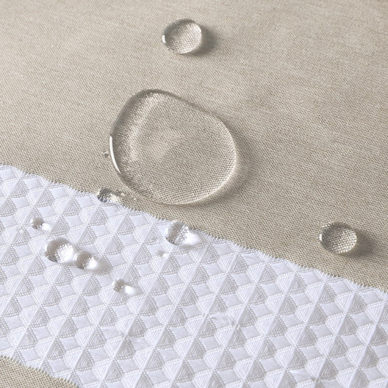 Madison Park - Spa Waffle Shower Curtain - Taupe - Quahog Bay Bedding