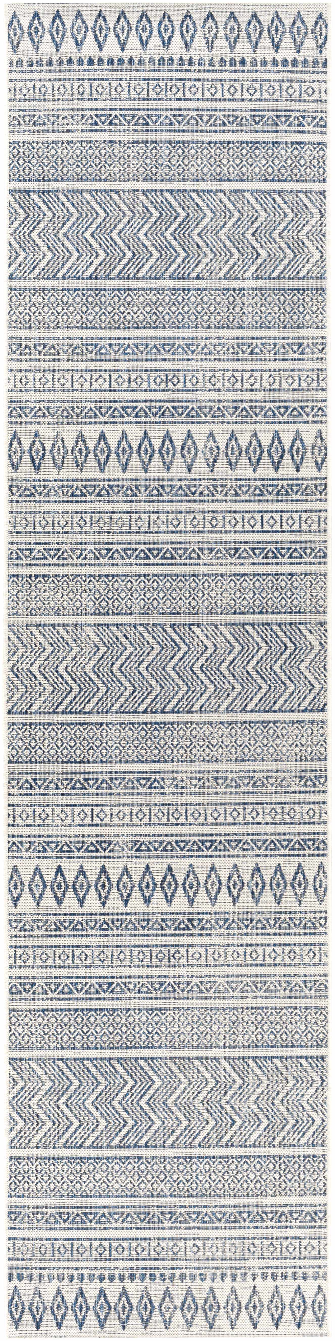 Madras Navy & Light Blue All Over Performance Rug