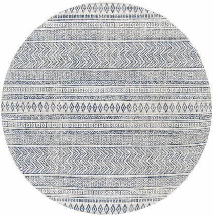 Madras Navy & Light Blue All Over Performance Rug