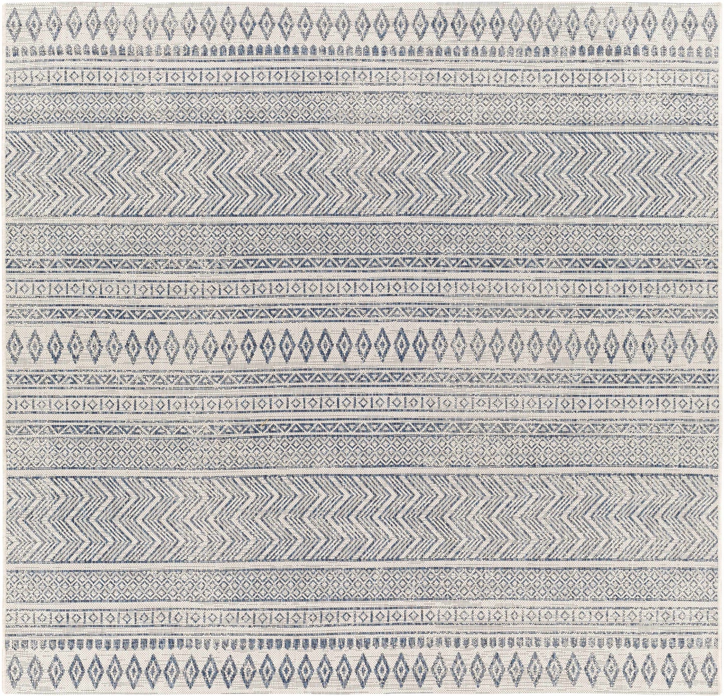 Madras Navy & Light Blue All Over Performance Rug