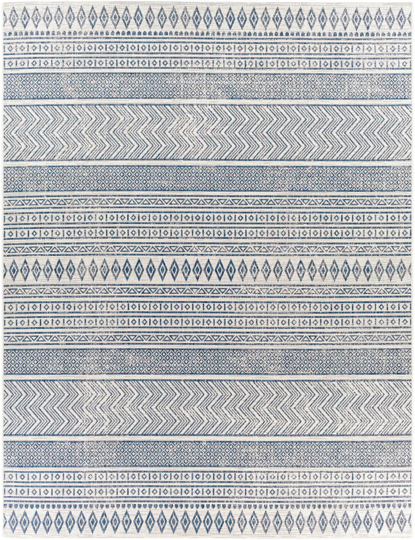 Madras Navy & Light Blue All Over Performance Rug
