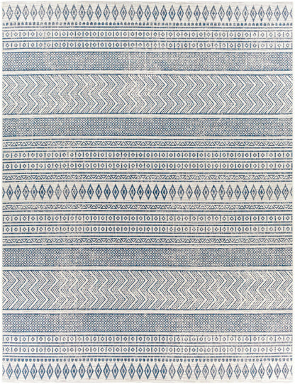Madras Navy & Light Blue All Over Performance Rug