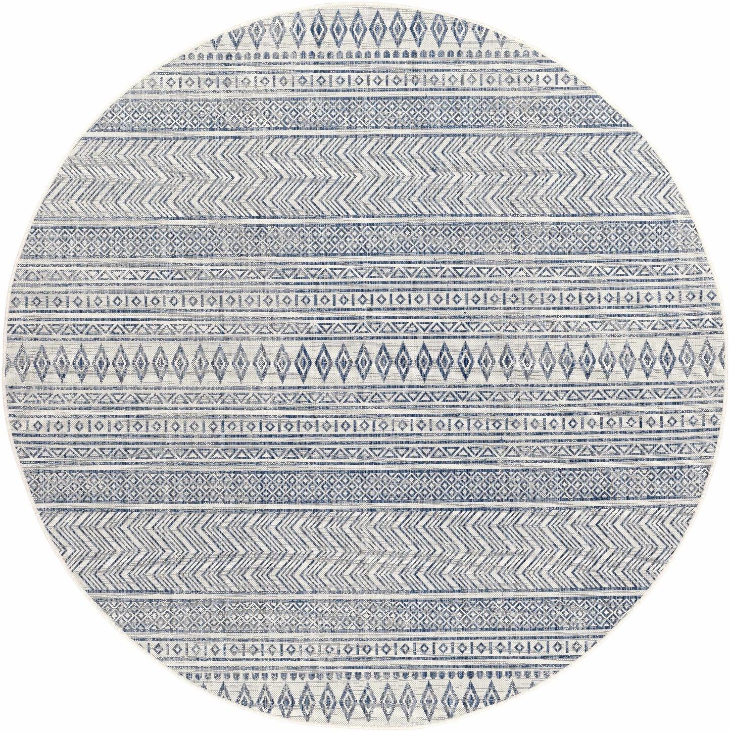 Madras Navy & Light Blue All Over Performance Rug