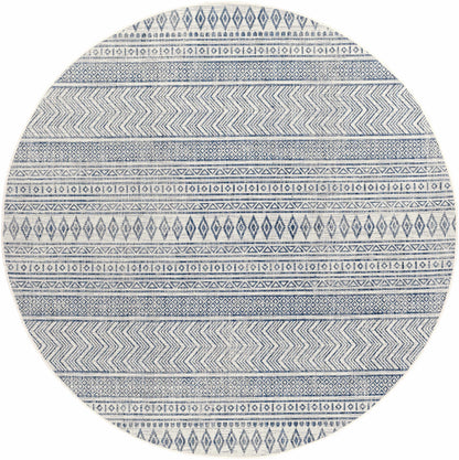 Madras Navy & Light Blue All Over Performance Rug