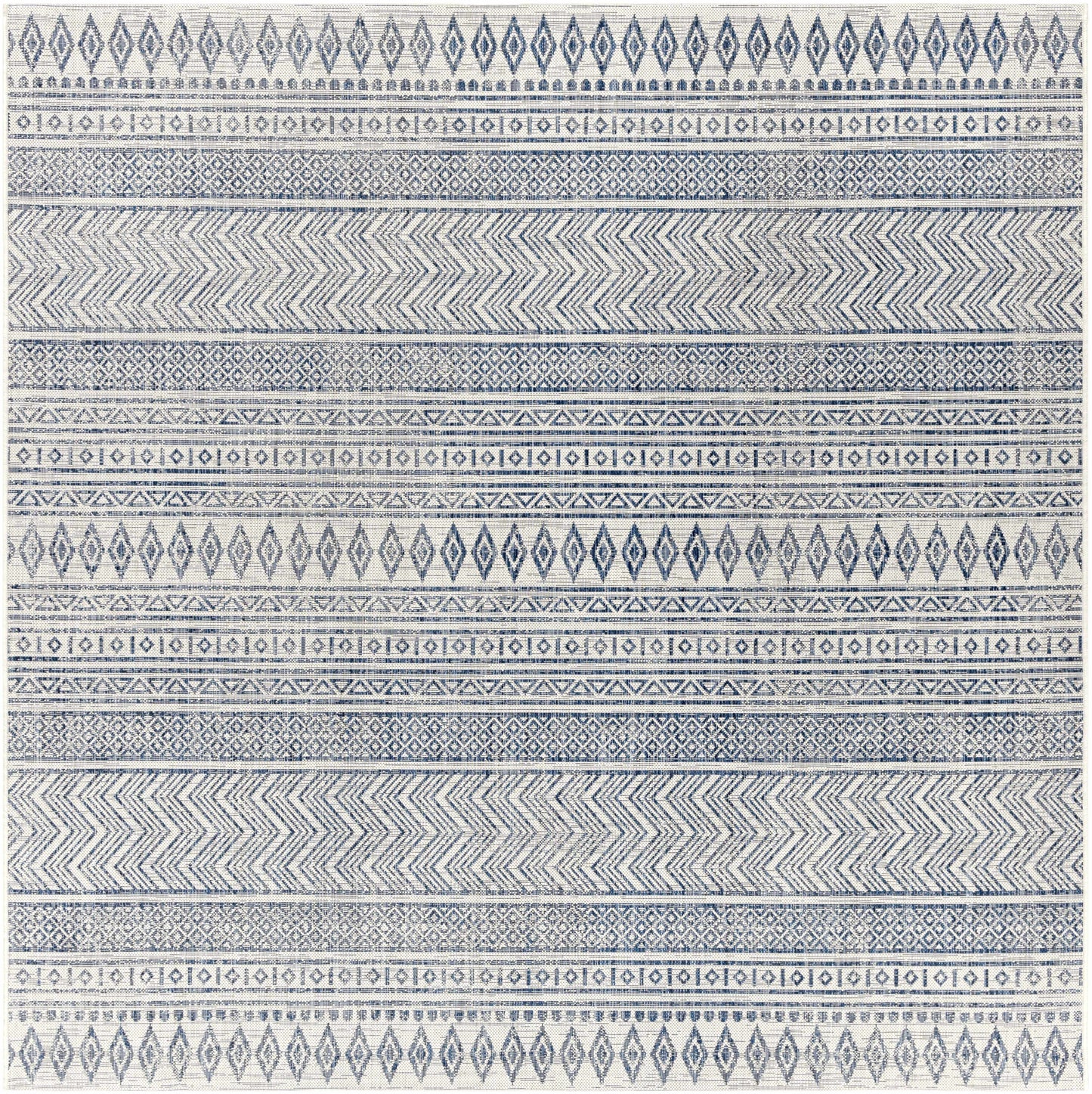 Madras Navy & Light Blue All Over Performance Rug
