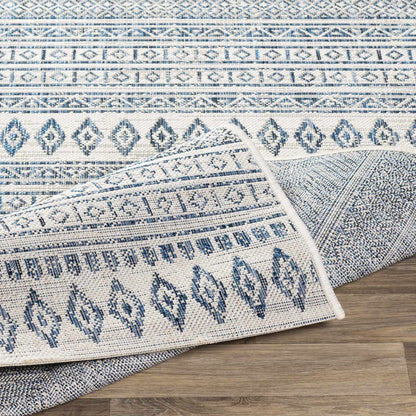 Madras Navy & Light Blue All Over Performance Rug