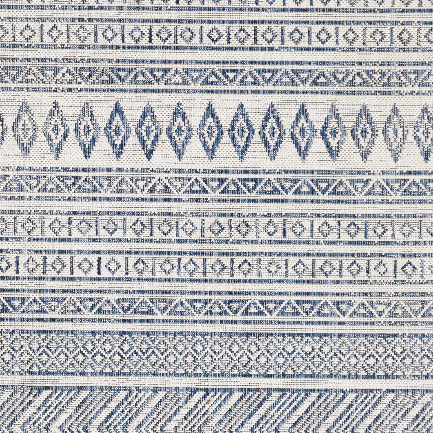 Madras Navy & Light Blue All Over Performance Rug