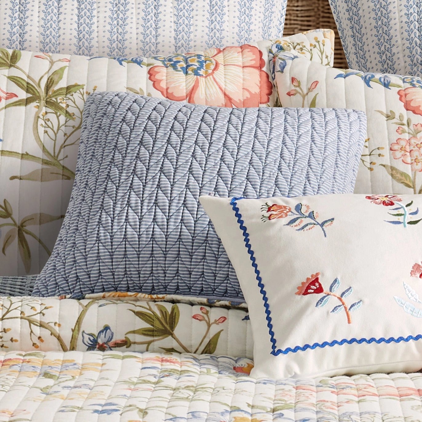 Maileen Stripe Textured Pillow - Quahog Bay Bedding