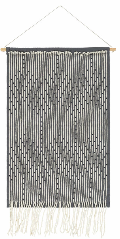 Mansura Gray and White Patterned Wall Hanging - Quahog Bay Bedding
