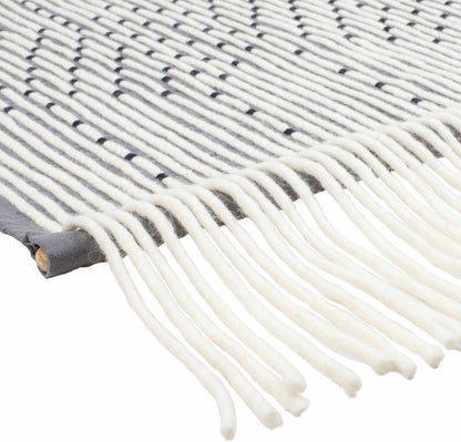 Mansura Gray and White Patterned Wall Hanging - Quahog Bay Bedding