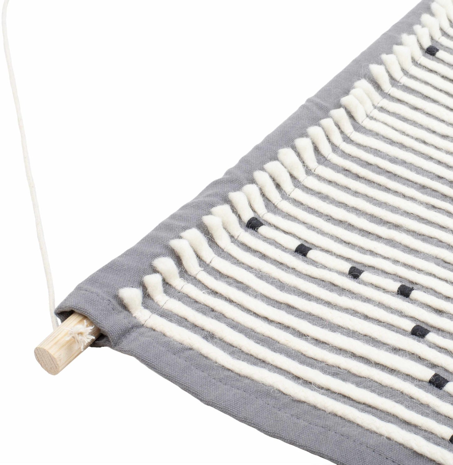 Mansura Gray and White Patterned Wall Hanging - Quahog Bay Bedding