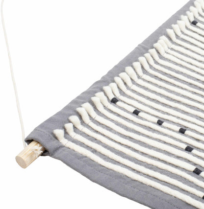 Mansura Gray and White Patterned Wall Hanging - Quahog Bay Bedding