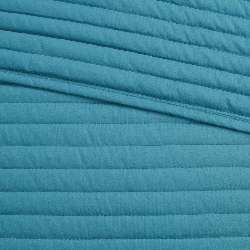 Marina 8PC Printed Seersucker Comforter and Quilt Set Collection - Aqua - Beachy Bedding - Quahog Bay Bedding