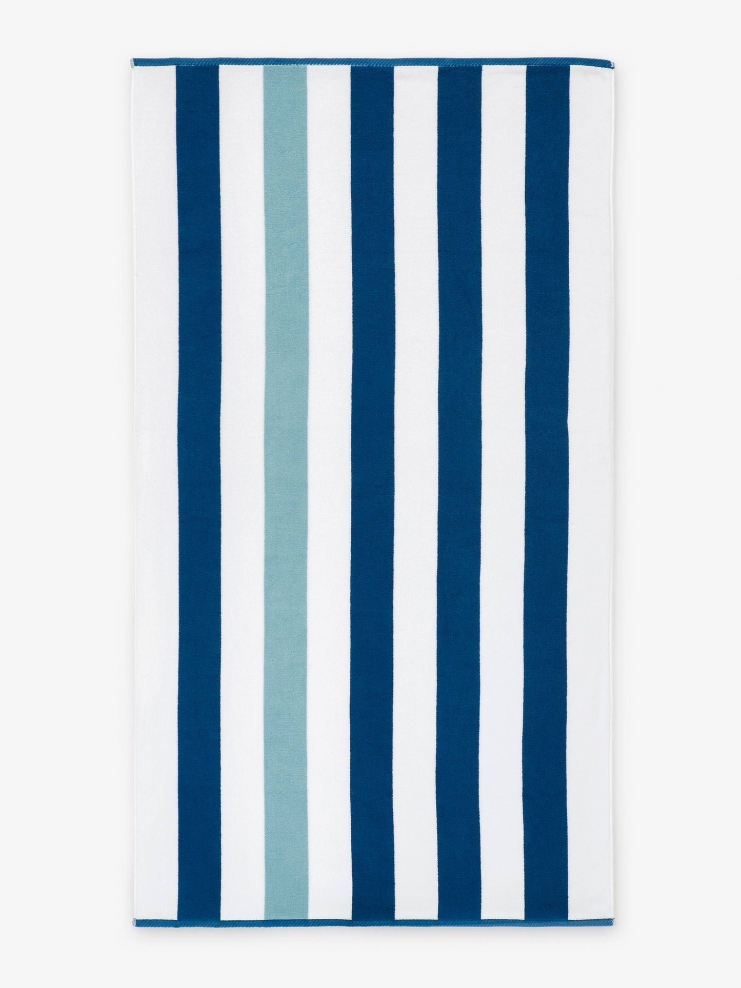 Marine Blue Sea Glass Cabana Beach Towel - Quahog Bay Bedding