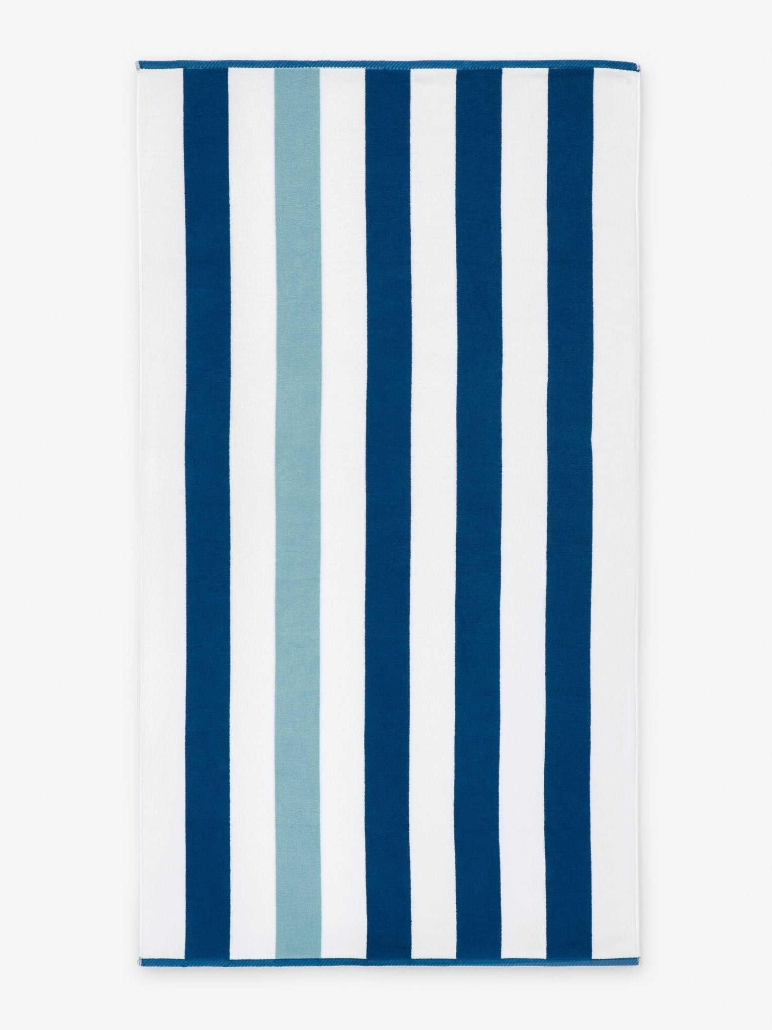 Marine Blue Sea Glass Cabana Beach Towel - Quahog Bay Bedding
