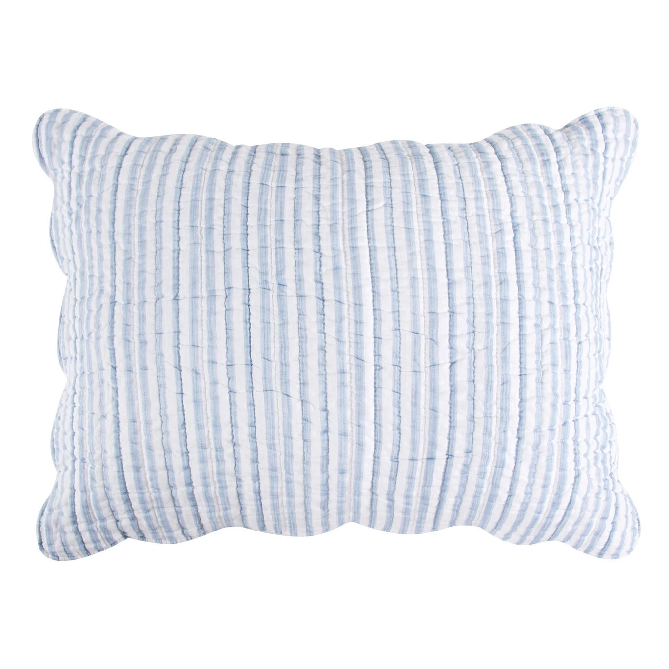 Martha Stripe Blue Quilt Set - Coastal Quilt Set - Blue Stripe - Quahog Bay Bedding