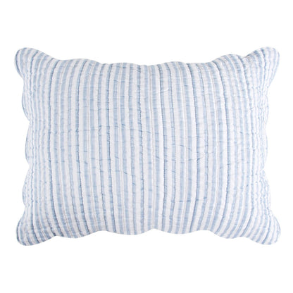 Martha Stripe Blue Quilt Set - Coastal Quilt Set - Blue Stripe - Quahog Bay Bedding