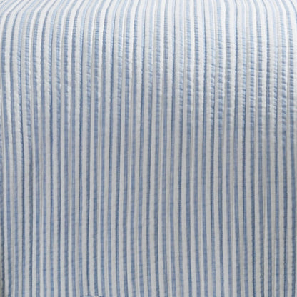 Martha Stripe Blue Quilt Set - Coastal Quilt Set - Blue Stripe - Quahog Bay Bedding