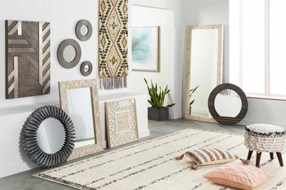 Matagami Beige Hand Woven Stool - Quahog Bay Bedding