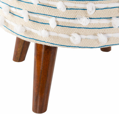 Matagami Beige Hand Woven Stool - Quahog Bay Bedding