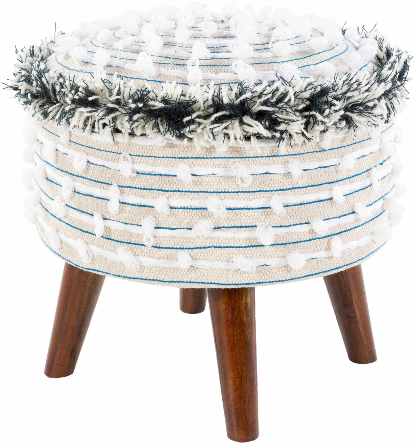 Matagami Beige Hand Woven Stool - Quahog Bay Bedding