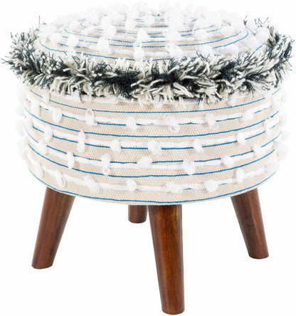 Matagami Beige Hand Woven Stool - Quahog Bay Bedding