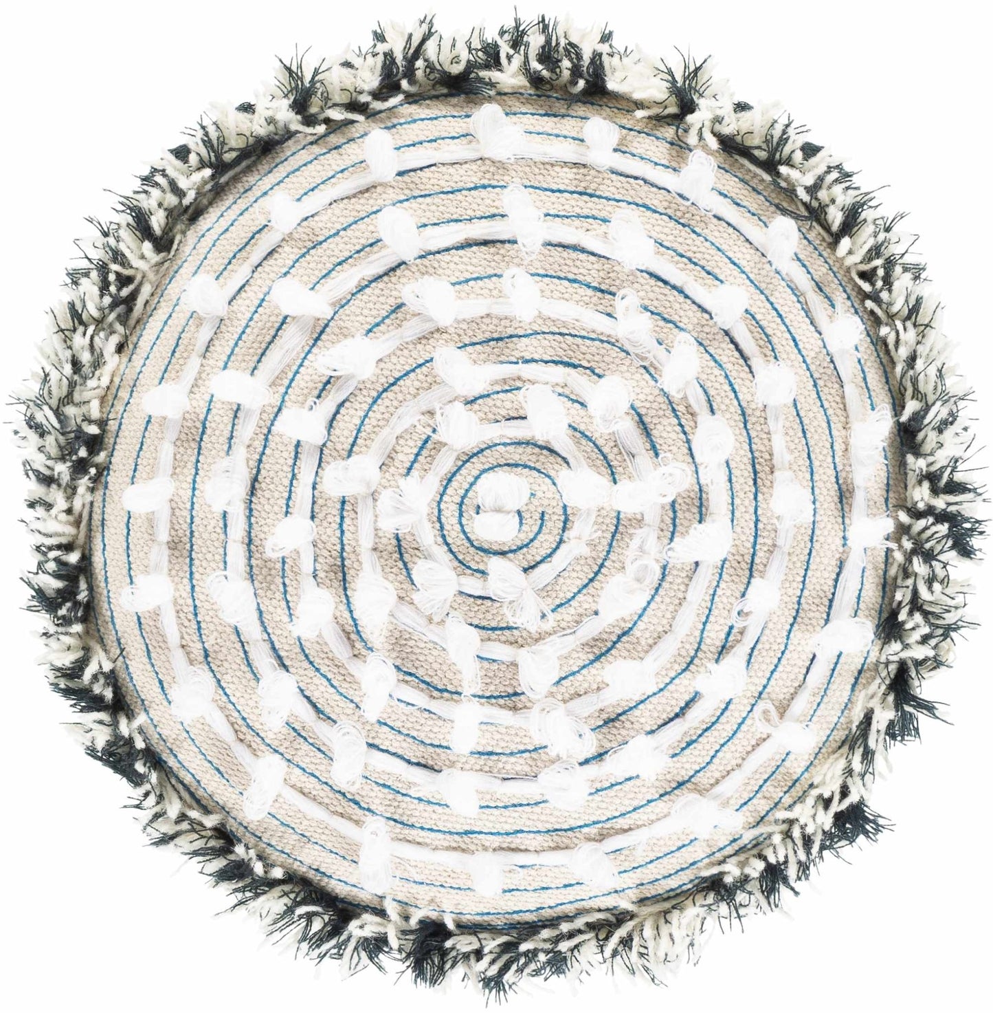 Matagami Beige Hand Woven Stool - Quahog Bay Bedding