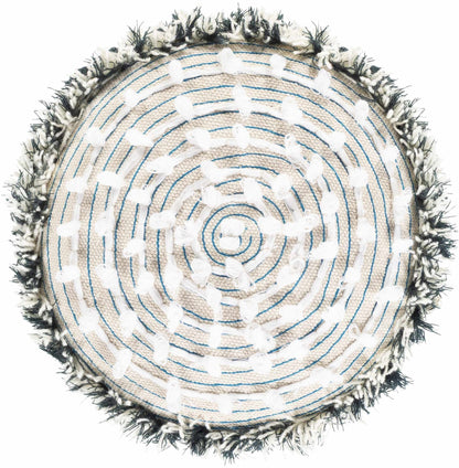 Matagami Beige Hand Woven Stool - Quahog Bay Bedding