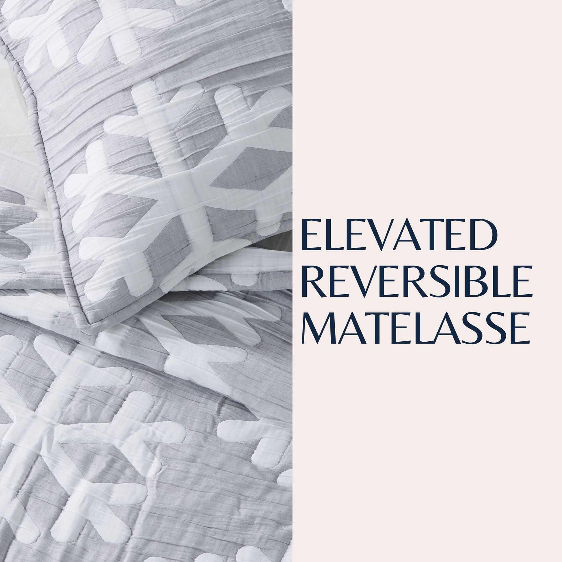 Matelassé Snowflake Quilt Set - Coastal Christmas Bedding - Quahog Bay Bedding
