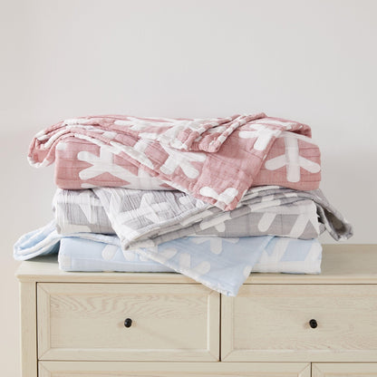Matelassé Snowflake Quilt Set - Coastal Christmas Bedding - Quahog Bay Bedding