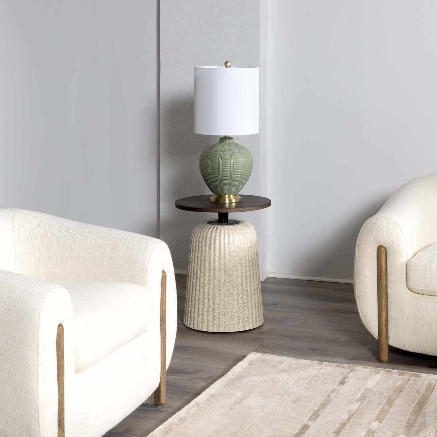 McMurray Green Textured Table Lamp - Quahog Bay Bedding