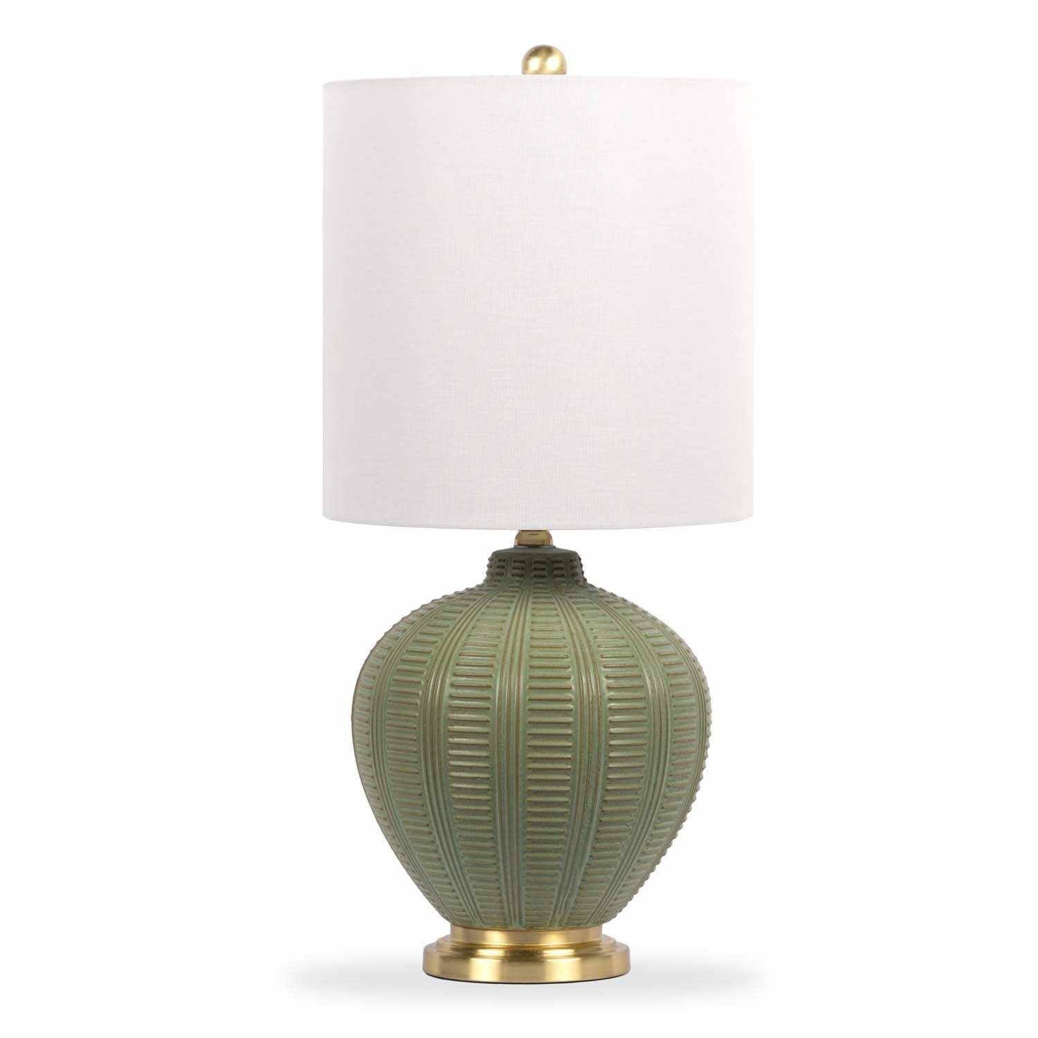 McMurray Green Textured Table Lamp - Quahog Bay Bedding