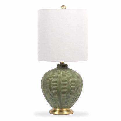 McMurray Green Textured Table Lamp - Quahog Bay Bedding
