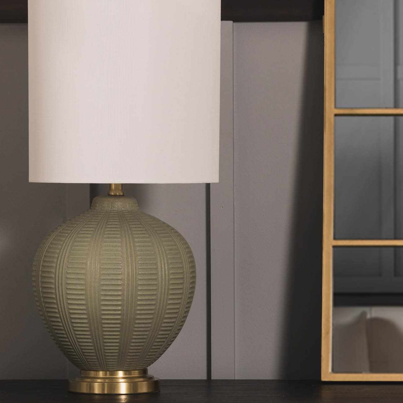 McMurray Green Textured Table Lamp - Quahog Bay Bedding