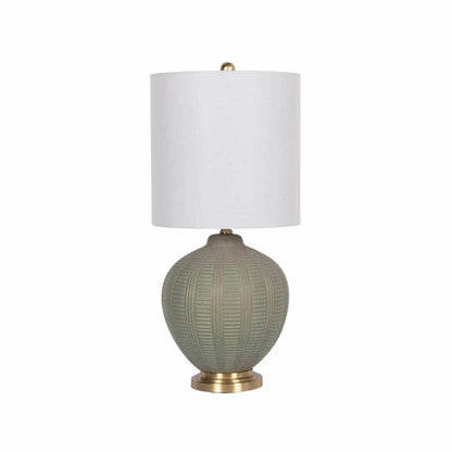 McMurray Green Textured Table Lamp - Quahog Bay Bedding