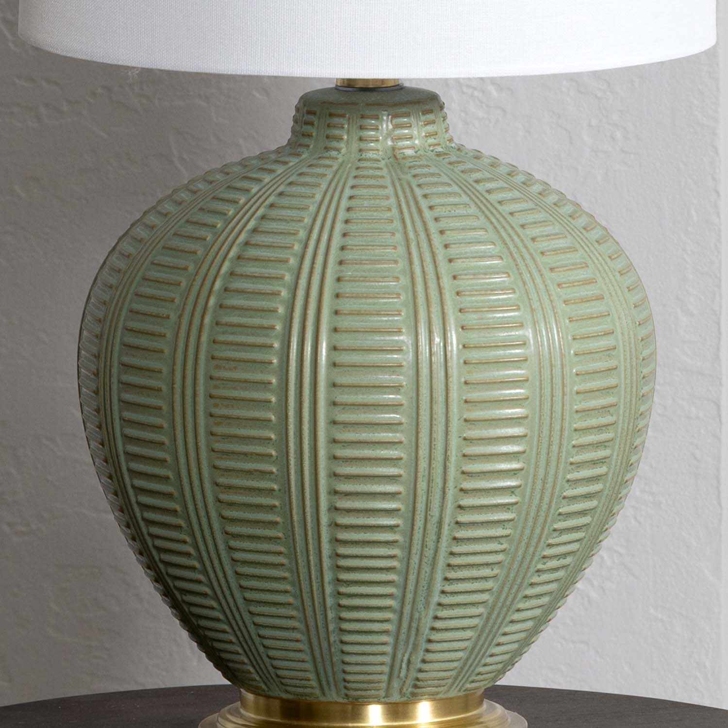 McMurray Green Textured Table Lamp - Quahog Bay Bedding