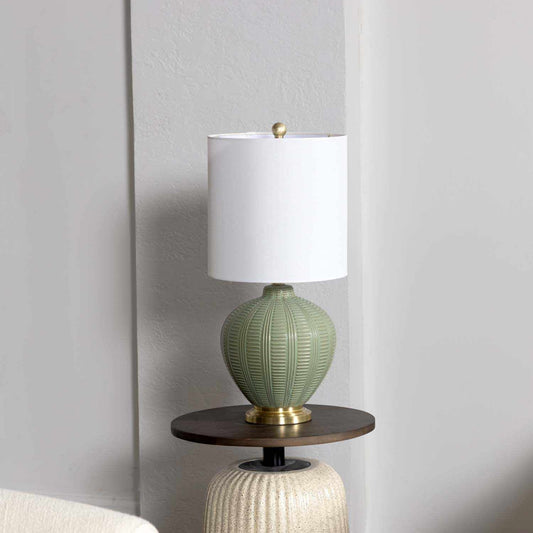 McMurray Green Textured Table Lamp - Quahog Bay Bedding