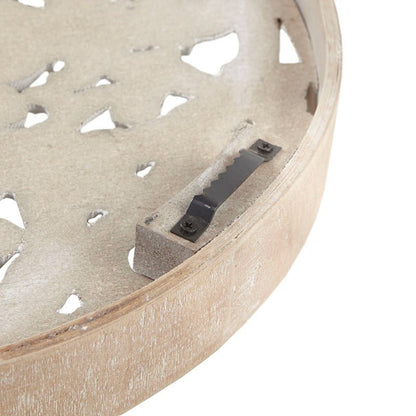 Medallion Trio Distressed White Floral 3 - piece Carved Wood Wall Decor Set - Quahog Bay Bedding