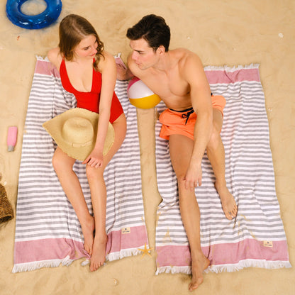 Mediterranean 100% Cotton Turkish Bath Towels - Quahog Bay Bedding