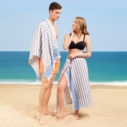 Mediterranean 100% Cotton Turkish Bath Towels - Quahog Bay Bedding